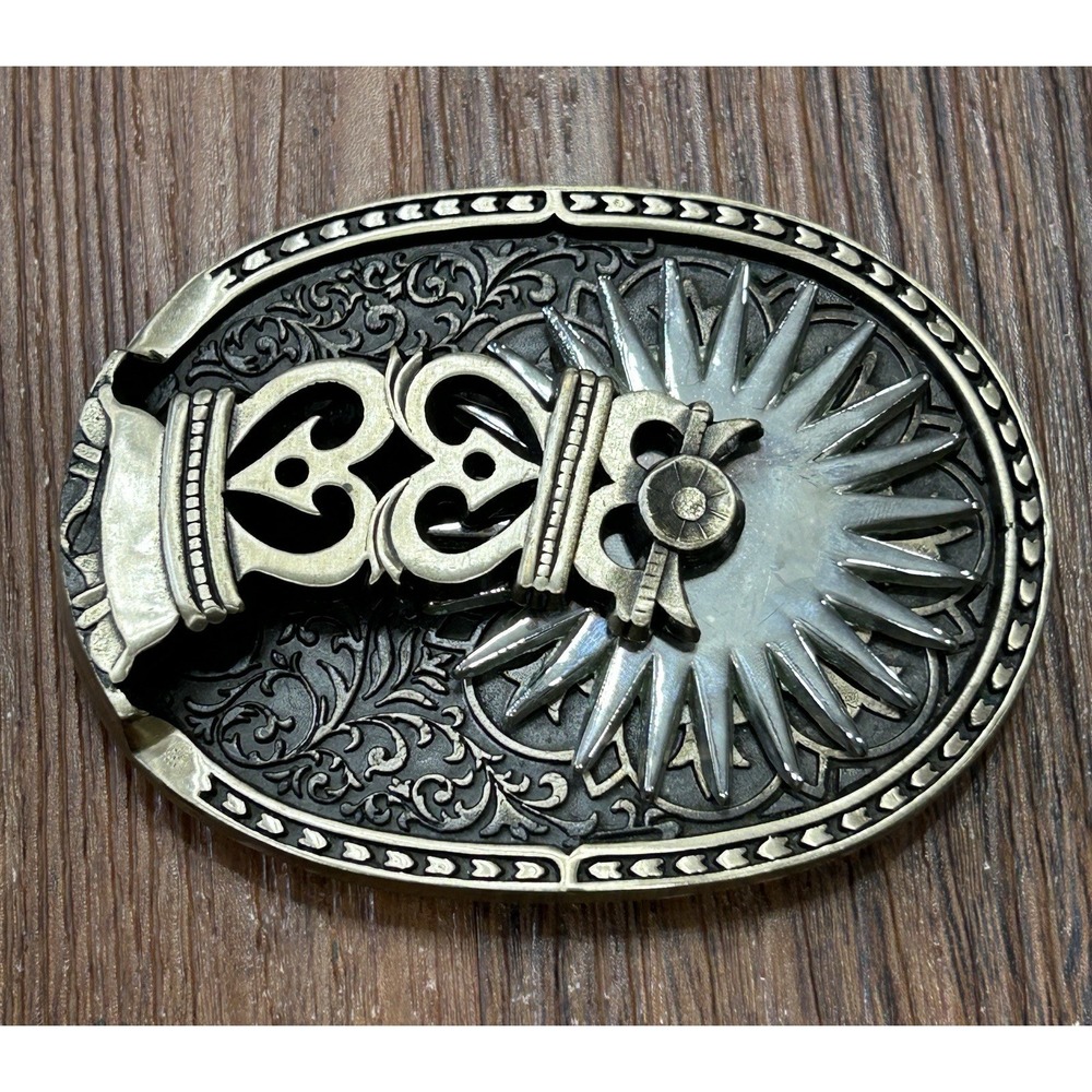 Vintage 'The Conquistador' Spinning Spur Brass Belt Buckle by Award Designs USA